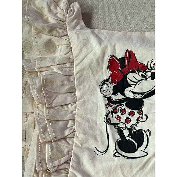 DisneyWorld Resort Wear Girls Minnie Mouse Smocked Ruffle Polka Dot Beige Cream - Picture 9 of 9